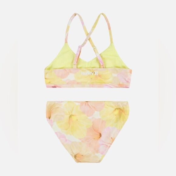 NWT- Hurley- GIRLS' CARISSA MOORE BIKINI-ALOHA HIBISCUS PRINT- Girls medium - Picture 2 of 9